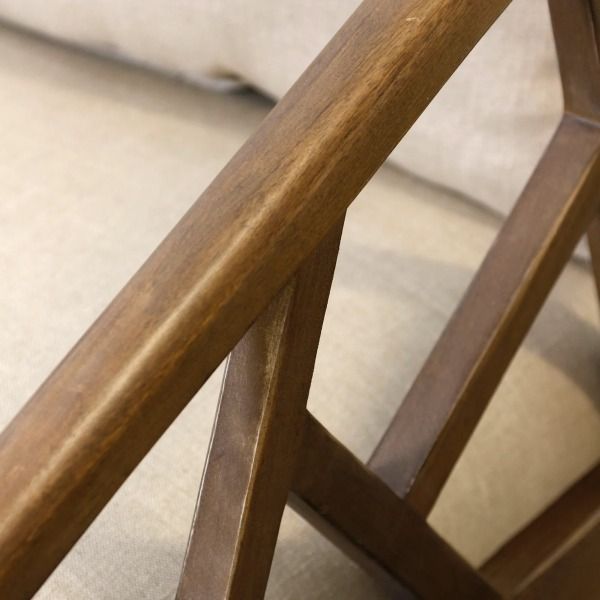 Harp & Finial® Willa Linen/Walnut Side Chair -2