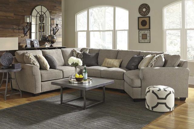 Benchcraft® Pantomine 4-Piece Driftwood Left-Arm Facing Sectional with Cuddler and Armless Loveseat-2