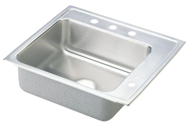 Elkay Lustertone® Classic Lustrous Satin Stainless Steel 22" x 20" x 6" Center Center Single Bowl Drop-in Classroom ADA Sink-0