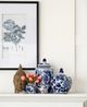 A & B Home Aline Blue/White Ginger Jar-2
