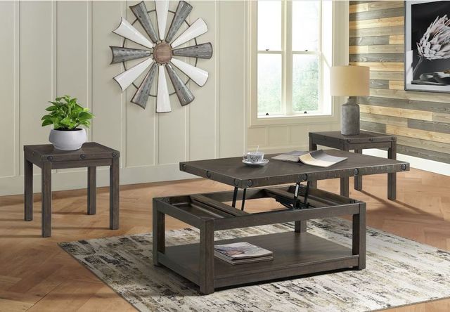 Elements International Colorado Charcoal End Table-4