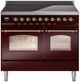 Ilve® Nostalgie II Series 40" Burgundy Pro Style Induction Range-0