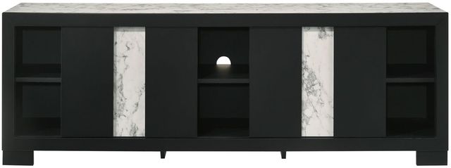 Crown Mark Rangley Black TV Stand with Sliding Door-3