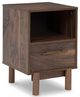 Signature Design by Ashley® Calverson 4-Piece Mocha Queen Bedroom Set-4