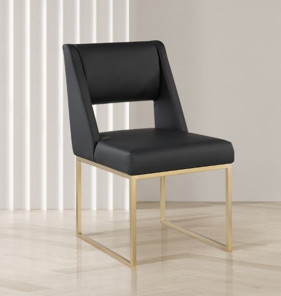 Meridian Furniture Jayce Black Vegan Leather Dining Side Chair-4