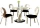 Furniture of America® Valo 5-Piece Black/Silver Dining Set-0