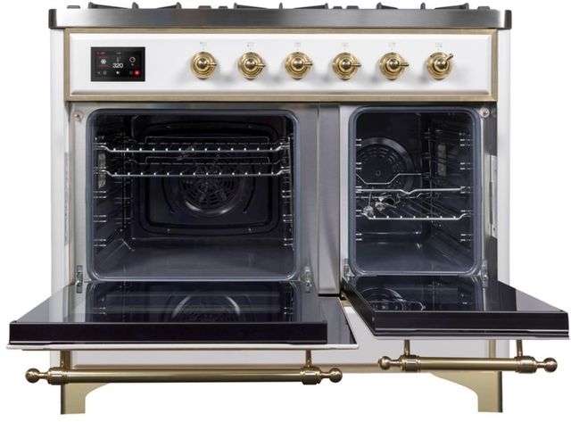 Ilve® Majestic II Series 40" White Pro Style Dual Fuel Natural Gas Range-3