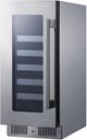 Summit® 15" Stainless Steel Built-In Wine Cooler-1