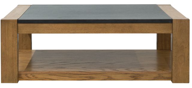 Signature Design by Ashley® Quentina Black Top Lift Top Cocktail Table with Light Brown Base -2
