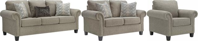 Benchcraft® Shewsbury 3-Piece Pewter Living Room Set-0