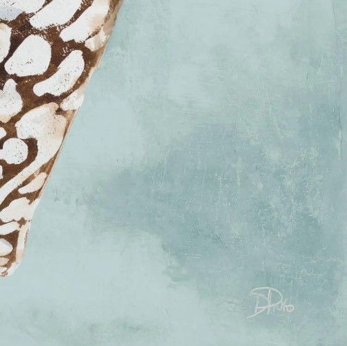 Classy Art Modern Shell on Teal II by Patricia Pinto Wall Art-2