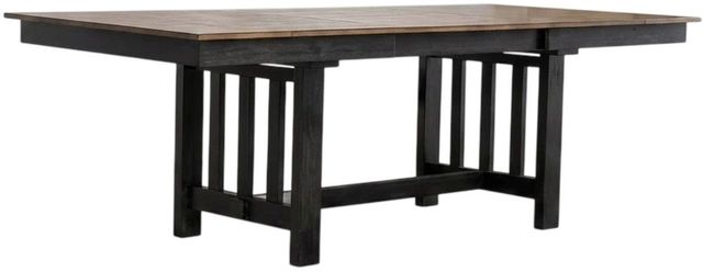 New Classic® Home Furnishings Harrisburg 6-Piece Brown/Charcoal Table Set-2
