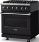 Viking® 5 Series 30" Onyx Pro Style Dual Fuel (NG) Range with Polished Chrome Trim-3