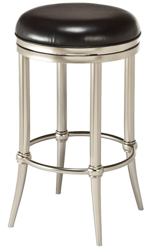 HH2 Home Cadman Matte Nickel Swivel Counter Stool-0