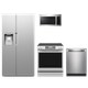 Midea® 4 Piece Stainless Steel Kitchen Package-0