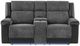 Global Furniture USA U5915 Black/Gray Manual Reclining Loveseat with Console-2