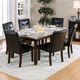 Furniture of America® Marstone Brown Cherry Dining Table with Marble Top-1