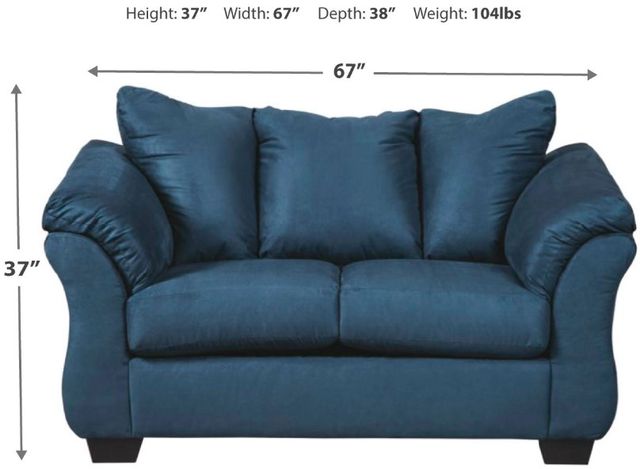 Signature Design by Ashley® Darcy Blue Loveseat-1