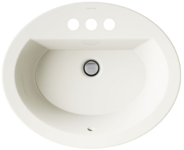Kohler Bryant® Biscuit 20.25" Centerset Oval Drop-In Bathroom Sink-1
