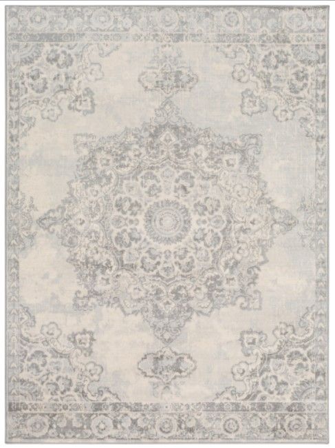 Surya Monaco Ivory/Silver Gray 4'x6' Area Rug-0