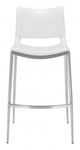 Zuo® Ace White and Silver Set of 2 Bar Chairs-1