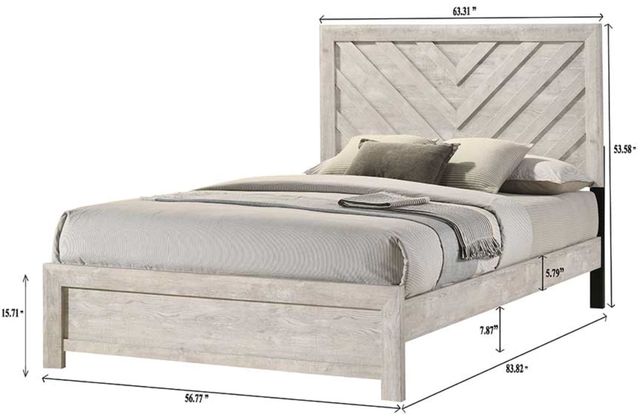 Crown Mark Valor White Queen Panel Bed-2