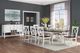 Emerald Home Mountain Retreat Dark Mocha Dining Table Antique White Base-1