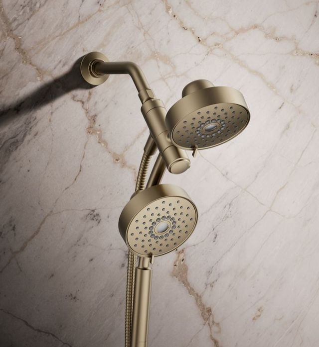KOHLER® Purist® Vibrant Brushed Bronze 2.5 GPM 2-in-1 Multifunction Shower Combo Kit-1