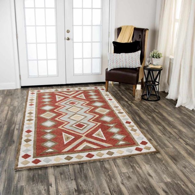 Rizzy Home Mesa Red 10'x13' Rectangular Rug-4