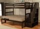 Kodiak Furniture Kelcie Dark Chocolate Twin/Full Bunk Bed with Tray-2