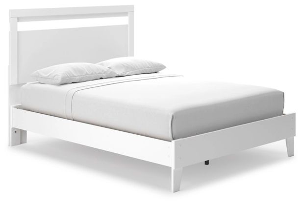 Signature Design by Ashley® Flannia White Queen Panel Platform Bed-0
