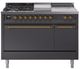 Ilve® Nostalgie II Series 48" Graphite Matte Pro Style Dual Fuel Range-0
