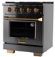Kucht Gemstone Professional KED Series 30" Titanium Stainless Steel Pro Style Dual Fuel Range-2