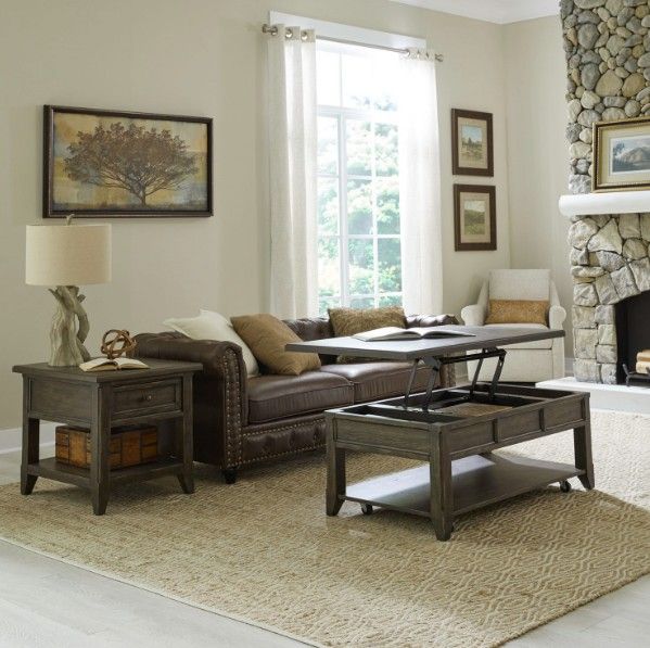 Liberty Furniture Paradise Valley 3-Piece Saddle Brown Optional Occasional Table Set-1