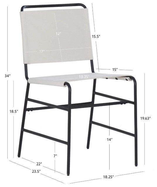 Powell® Wade Black/Cream Dining Chair-2