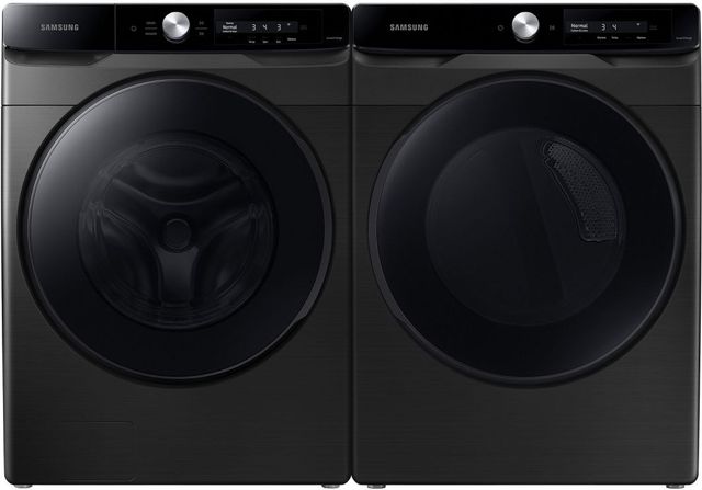 Samsung Brushed Black Front Load Laundry Pair-0