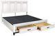 aspenhome® Hyde Park White Paint California King Panel Storage Bed-1