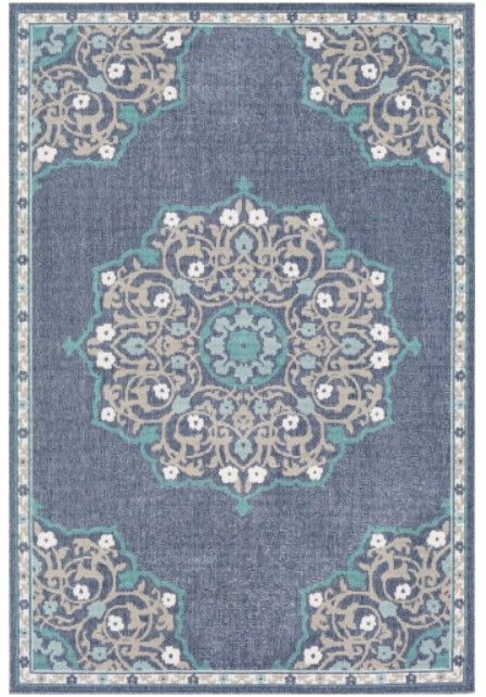 Surya Alfresco Navy/Taupe 5'x8' Area Rug-0