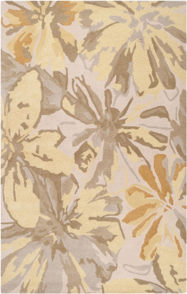 Surya Athena Beige Floral 5'x8' Area Rug-0