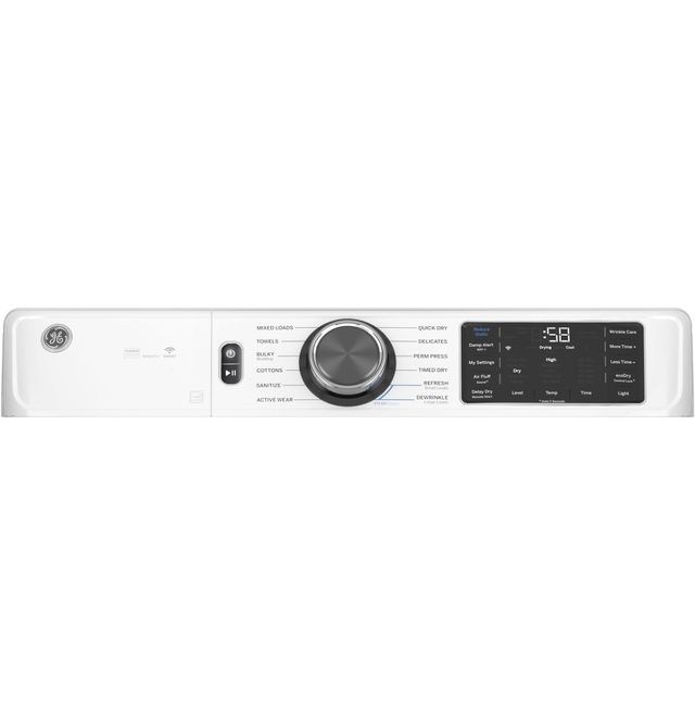 GE® 7.8 Cu. Ft. White Front Load Gas Dryer with Steam and Sanitize Cycle-3