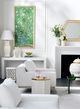 Chelsea House Floral Blue/Green/Off-White Garden Seat-2