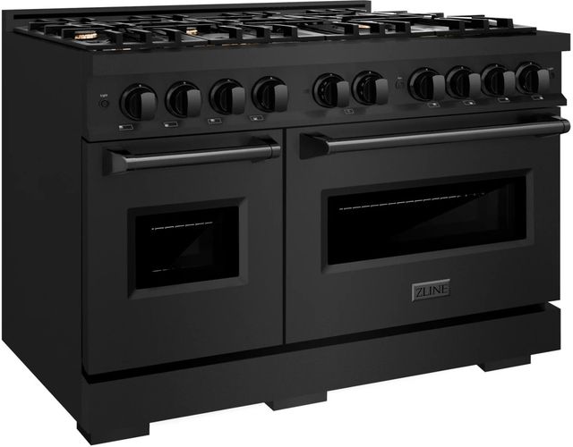 ZLINE Classic 48" Black Stainless Steel Pro Style Dual Fuel Range-3
