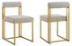 Armen Living Anastasia 2-Piece Gold/Taupe Upholstered Dining Side Chair Set-0