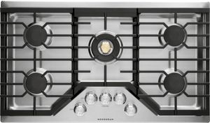 Monogram 36" Stainless Steel Deep-Recessed Natural Gas Cooktop