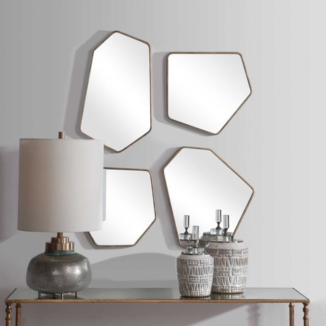 Uttermost® Linneah 4-Piece Gold Mirror Set-1