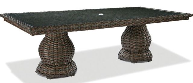 Lane Venture® South Hampton Tuscan Brown Double Pedestal Dining Table-0