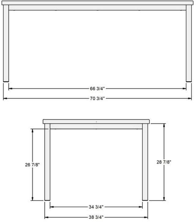 Amisco Customizable Bennington Thermo Fused Laminate Rectangular Dining Table-1