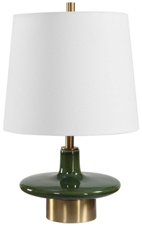 Uttermost® Sieler Glossy Moss Green Table Lamp-0