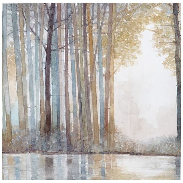 Olliix by Madison Park Multi-Colored Set of 3 Forest Reflections Gel Coated Canvas-3