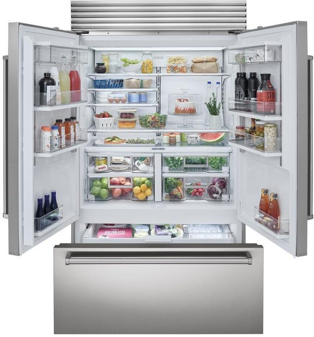 Sub-Zero® Classic 48" 28.9 Cu. Ft. Stainless Steel Smart French Door Refrigerator with Internal Dispenser-2